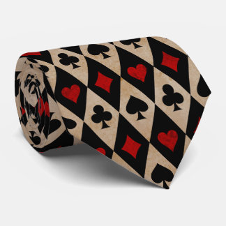 cravate motif carrelé de casino mignon