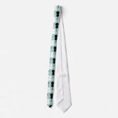 Cravate Motif cello - Turquoise (Dos)