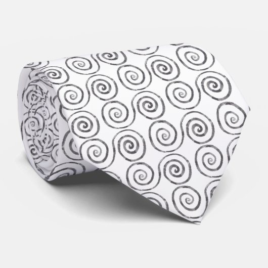 Cravate Motif celtique à double spirale (Roulé)