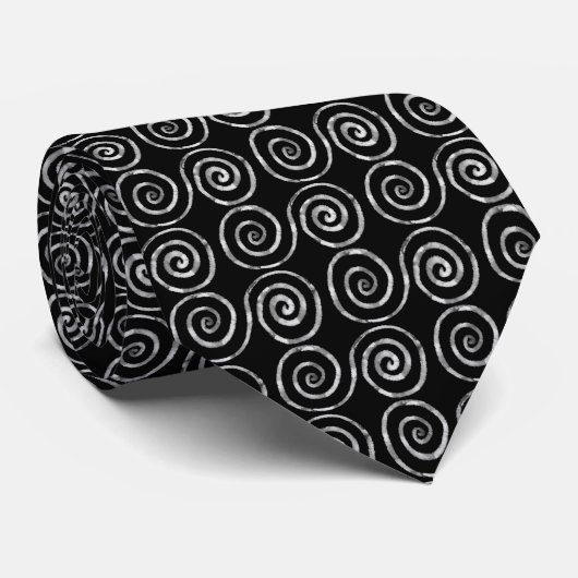 Cravate Motif celtique à double spirale (Roulé)