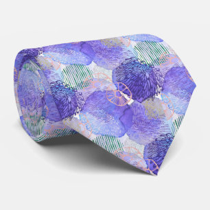 Cravate Motif Cercles Abstraits