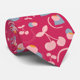 Cravate Motif cerise