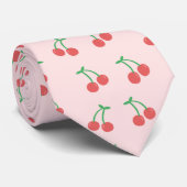 Cravate Motif Cerise Rouge Sucrée (Roulé)