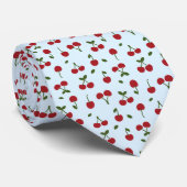 Cravate Motif Cerise Rouge Sucrée (Roulé)