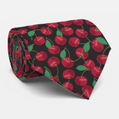 Cravate Motif Cerise Rouge Sucrée (Roulé)