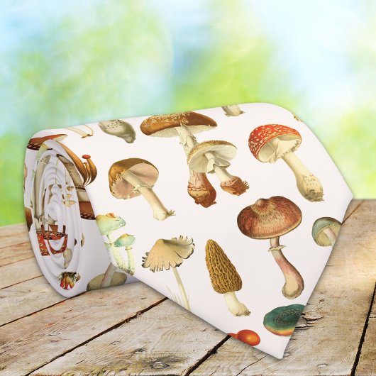 Cravate Motif champignon vintage