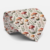 Cravate Motif Champignons Cottagecore (Roulé)