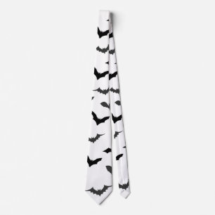 Cravate Motif Chauves-Souris Noires Mignon Halloween
