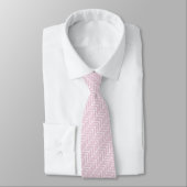 Cravate Motif Chevron Abstrait rose et blanc (Attaché)
