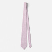 Cravate Motif Chevron Abstrait rose et blanc (Devant)