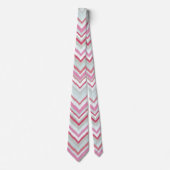 Cravate Motif chevron Ikat moderne en zigzag (Devant)