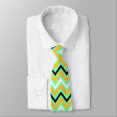 Cravate Motif Chevron jaune et vert (Attaché)