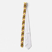 Cravate Motif Chevron jaune et violet (Dos)