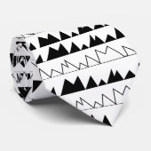 Cravate Motif Chevron noir et blanc (Roulé)