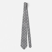 Cravate Motif chevron noir et blanc (Devant)