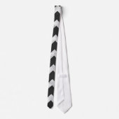 Cravate Motif chevron rustique noir et blanc (Dos)