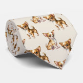 Cravate Motif Chihuahua (Roulé)