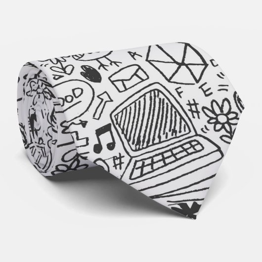 Cravate Motif chimique de l'école (Roulé)