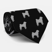 Cravate Motif chinois Shar Pei Dog (Roulé)