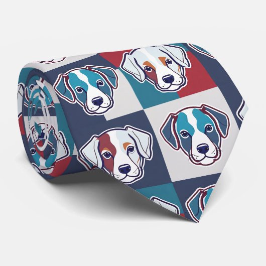 Cravate Motif chiot (Roulé)