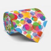 Cravate Motif circulaire coloré (Roulé)