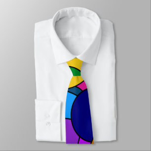 Cravate Motif circulaire coloré