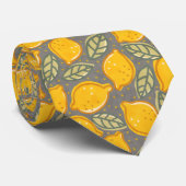 Cravate Motif Citron Agrumes (Roulé)