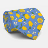 Cravate Motif Citron Agrumes (Roulé)