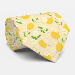 Cravate Motif Citron Agrumes