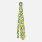 Cravate Motif citron blanc jaune (Dos)