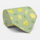 Cravate Motif Citron d'agrumes (Roulé)