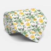 Cravate Motif Citron d'agrumes (Roulé)