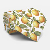 Cravate Motif Citron d'agrumes (Roulé)
