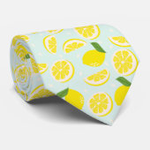 Cravate Motif Citron d'agrumes (Roulé)