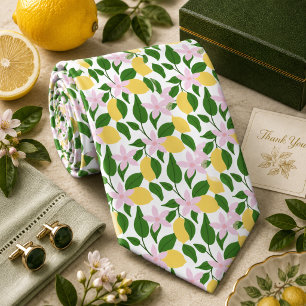 Cravate Motif Citron d'agrumes