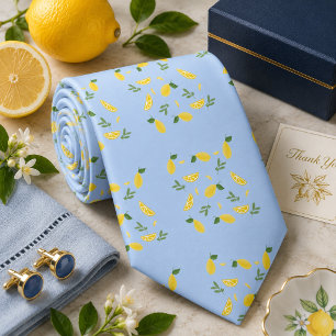 Cravate Motif Citron d'agrumes