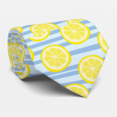 Cravate Motif Citron d'agrumes (Roulé)