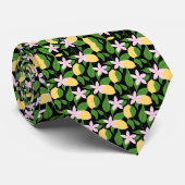 Cravate Motif Citron d'agrumes (Roulé)