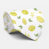 Cravate Motif Citron d'agrumes (Roulé)