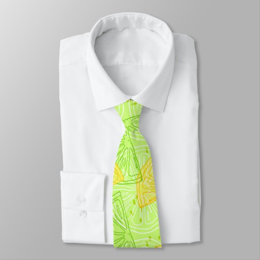 Cravate Motif citron vert citron clair (Attaché)