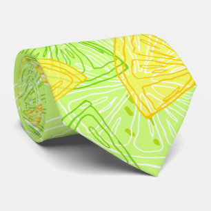 Cravate Motif citron vert citron clair