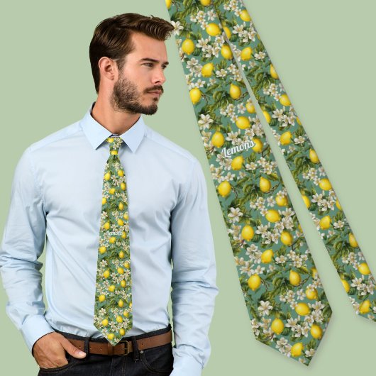 Cravate Motif Citrons