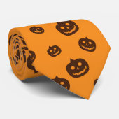 Cravate Motif citrouille Halloween (Roulé)