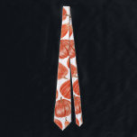 Cravate Motif Citrouille orange aquarelle<br><div class="desc">Aquarelle rustique citrouille design motif</div>
