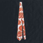 Cravate Motif Citrouille orange aquarelle<br><div class="desc">Aquarelle rustique citrouille design motif</div>