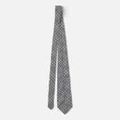 Cravate Motif classique Carré noir et blanc (Dos)