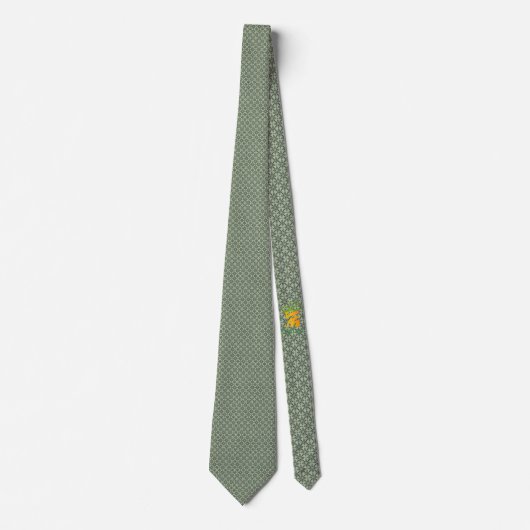 Cravate Motif classique vert (Devant)