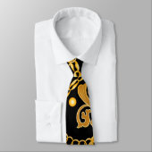 Cravate Motif Classy Golden Chain (Attaché)