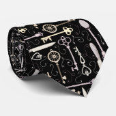 Cravate Motif clé style Steampunk (Roulé)