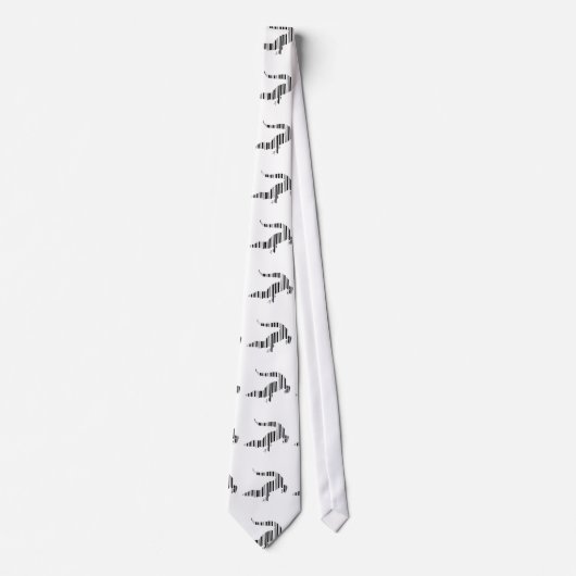 Cravate MOTIF CODE BARRE REPTILE LÉZARD Code barre Crocodi (Devant)